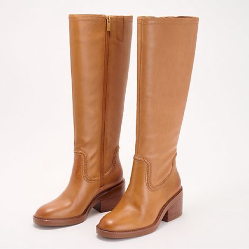 Vince Camuto Golden Walnut Honey Butterscotch Vullian Campus Boots NWT 10 41.5